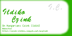 ildiko czink business card