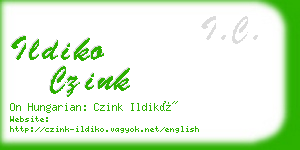 ildiko czink business card